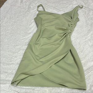 Elegant Green Ruched Dress